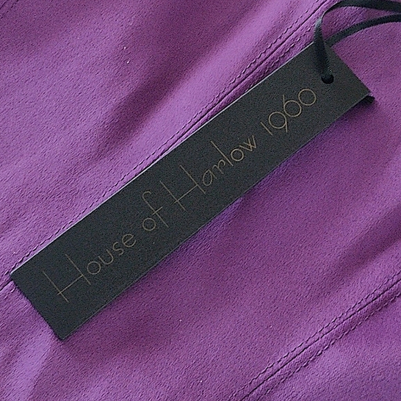 House of Harlow 1960 Purple Satin Crop Top, Size S. - Picture 7 of 7